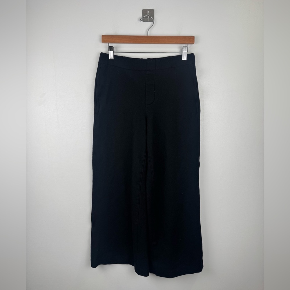 rag & bone Black Wide Leg Trousers with Elastic Waist